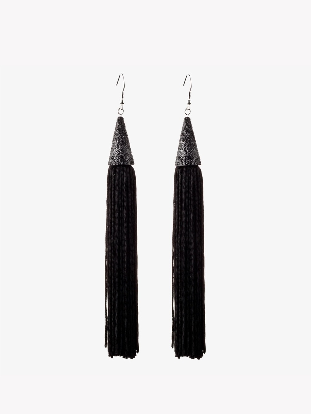 Eddie Borgo Pave Silk Tassel Earrings